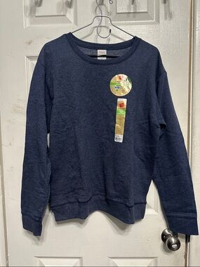 Hanes Dark Blue Crewneck Pullover Sweatshirt